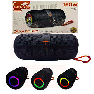 Caixa De Som Bluetooth Portátil 100w Eletromex