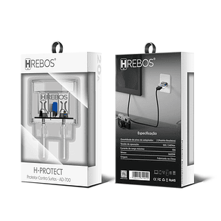 Tomada Protetora Contra Surtos - Entrada Dupla 10A