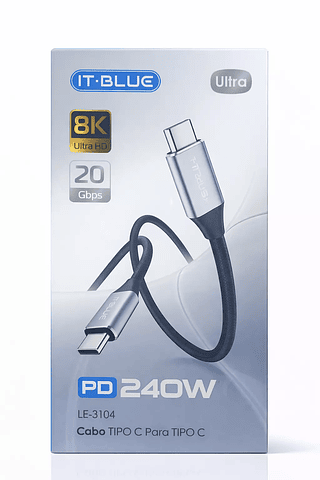 Cabo Carregador Dados Pd 240w 8k 60hz 20gbps ItBlue