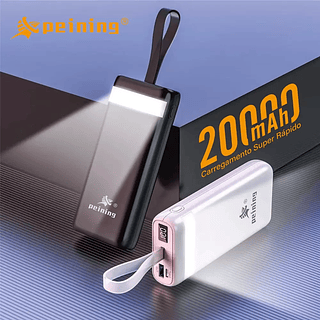 Power Bank Carregador Portátil 20000mah Com LED Peining