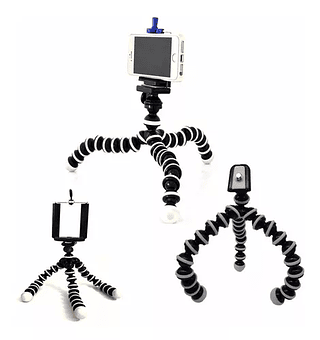 Tripe Celular Mini Câmeras Gorilla Articulado Tomate