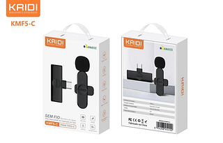 Microfone Lapela Sem Fio P/ Tipo-c e Lightning Kaidi