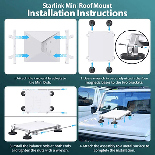 Suporte para Antena Starlink com Imã