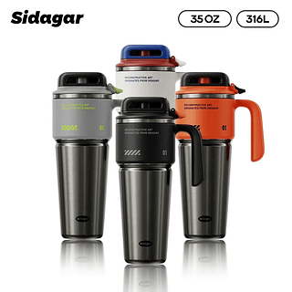 Copo Garrafa Térmica com Canudo e Trava 1L