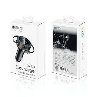 Carregador Veicular EosCharge Cabo Embutido Hrebos
