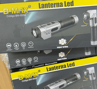 Lanterna Recarregável B-MAX Led Branco Magnética Resistente a Agua