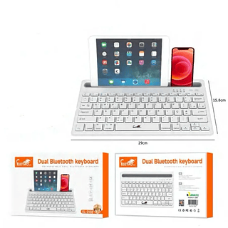 Teclado Bluetooth Dual Com Suport Eletromex