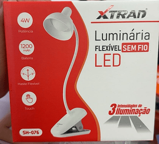 Luminária Led Sem Fio Flexível com Garra XTRAD
