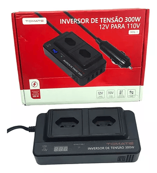 Inversor Veicular Tensão 12v 110v Conversor 4 Porta Usb 300w Tomate