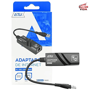 Adaptador Ethernet Gigabit Conexão USB para Notebook e Desktop Luatek