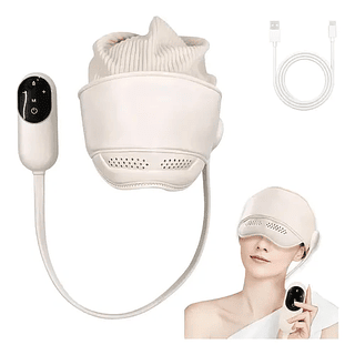Touca Massageadora de Cabeça e Olhos com Compressor Tomate