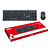 Kit Teclado E Mouse Óptico Com Fio Usb Tomate