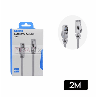 Cabo de Rede CFTV, CAT6 2M It Blue