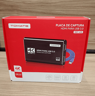 Placa Captura Vídeo 4k Full Hd 1080p 60fps Hdmi P/ Usb 3.0 Tomate