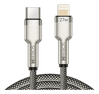 Cabo Turbo Metal Waves 2m 27w Hrebos Usb-c Lightning