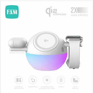 Base de Carregamento Indutiva 3 in 1 Fam