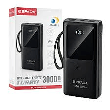 Carregador Portátil Turbo 22.5w Power Bank 30.000mah Espada
