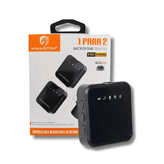Microfone De Lapela Duplo Sem Fio Tipo-C H'maston