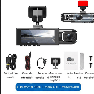 Câmera Veicular Traseira e Frontal Wifi