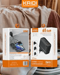 Carregador 65W Tomada Universal Compatível Com Computador Kaidi