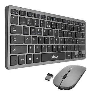 Kit Teclado Mouse Bluetooth Wireless Bateria Recarregável XTRAD