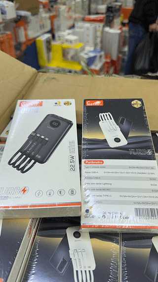 Bateria Portátil 10000mAh 22.5W Carregamento Turbo Eletromex