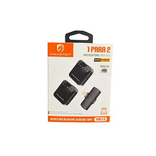 Microfone De Lapela Duplo Lightining H'maston