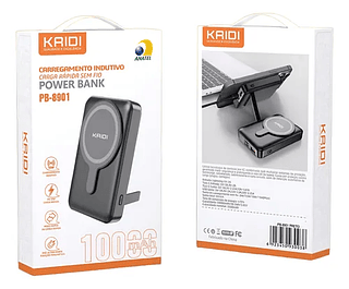 Carregador Portátil 10000 Magnético Indução Magsafe Kaidi
