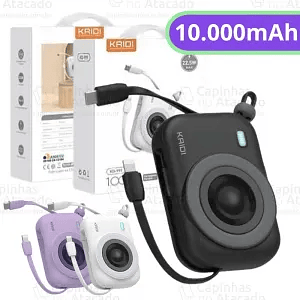 Power Bank Portátil com Carregamento por Indução Kaidi