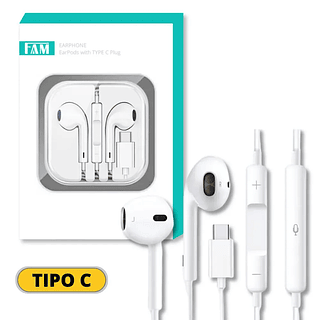 Fone de Ouvido Tipo-C com Microfone FAM