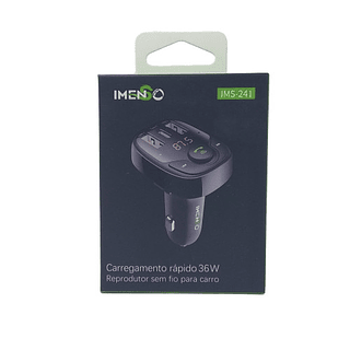 Carregador Veicular E Transmissor Fm Bluetooth 36w Imenso