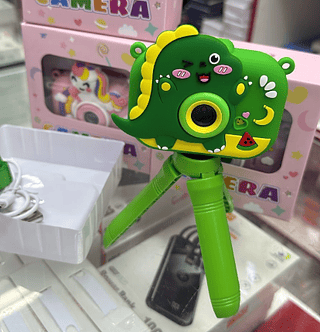 Camera Fotográfica Digital Divertida Infantil com Suporte