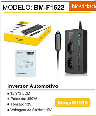 Inversor Conversor Automotivo 12v 300w B-Max