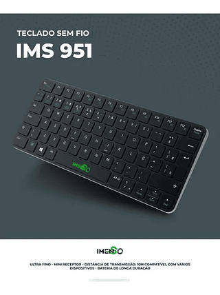 Teclado Sem Fio Multimidia Imenso