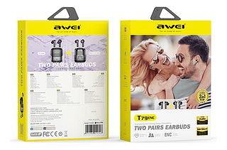 Fone De Ouvido 2in1 Com Case Bluetooth Awei