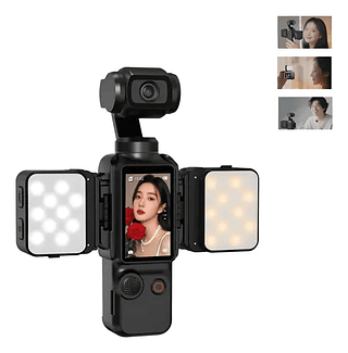 Luz Preenchimento Dupla Magnética Para Dji Osmo Pocket 3 Câmera