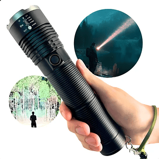 Lanterna Tática Pesca Caça LED Recarregável 2000M+ LAY