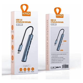 Hub Adaptador USB 4 Portas 3.0 Kaidi