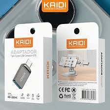 Adaptador OTG Entrada USB Saída C Kaidi