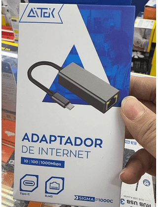 Adaptador Ethernet Gigabit Conexão USB-C para Notebook e Desktop Luatek