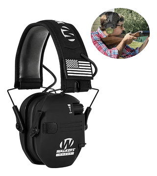 Abafador Tiro Esportivo Ruídos Protetor Flexível Preto