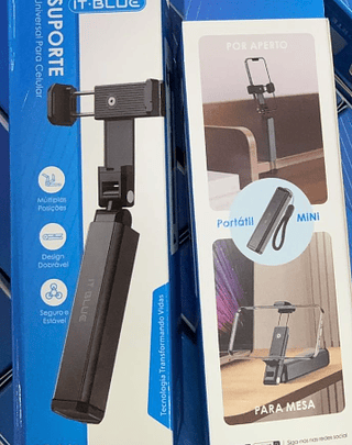 Suporte Celular Mesa Gravação Conteúdo Rotação 360 Ajustável