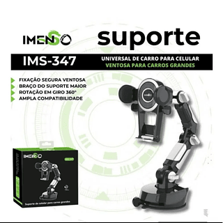 Suporte Veicular Universa Articulado de Caminhão Para Celular c/ Ventosa Imenso