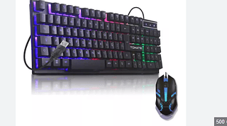 Kit teclado e Mouse USB Gamer RGB com Fio