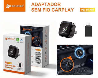 CarPlay Sem Fio Android Auto Wireless Peining