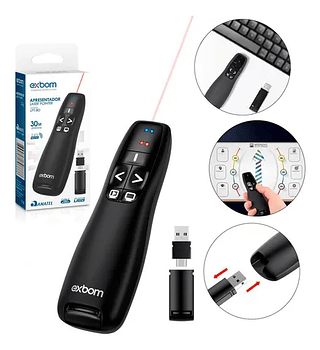 Exbom Apresentador Laser Pointer para Windows e Mac