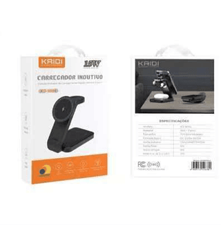 Carregador Por Indução 3 Em 1 Magnetico Sem Fio 15w Kaidi
