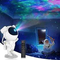 Astronauta Projetor Luz Noturna Galaxia Sem Bluetooth