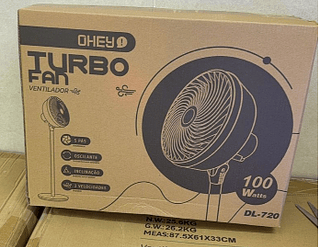 Ventilador Turbo Fan 5 Pás Coluna 0.9m 3 Velocidades 110v