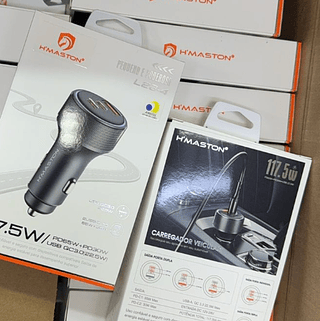 Carregador Veicular 2 Usb-C+1 USB 117.5W H´Maston
